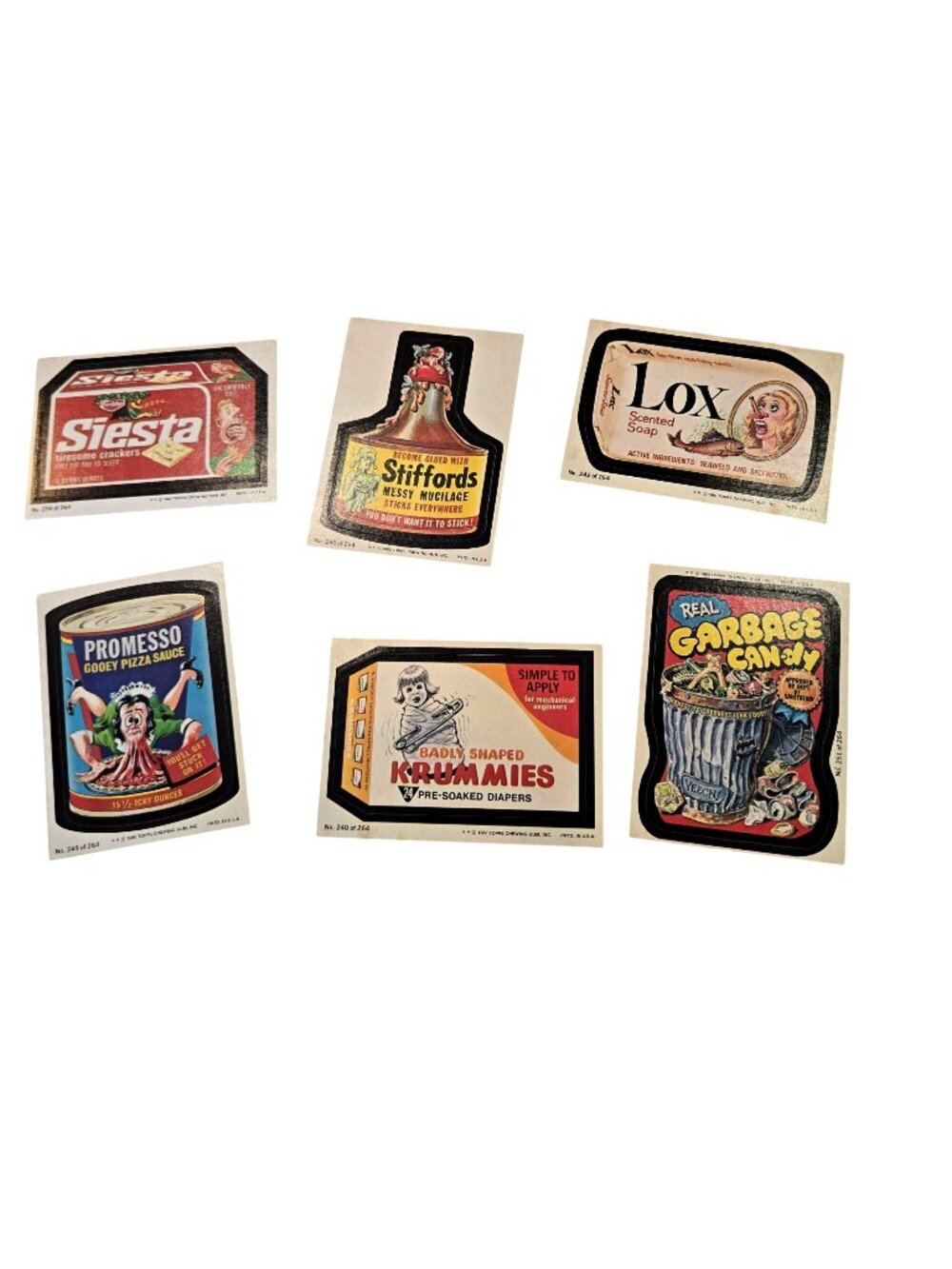 1980 Topps Wacky Packages Stickers Parody Lot Of 6 Vintage Trading Cards